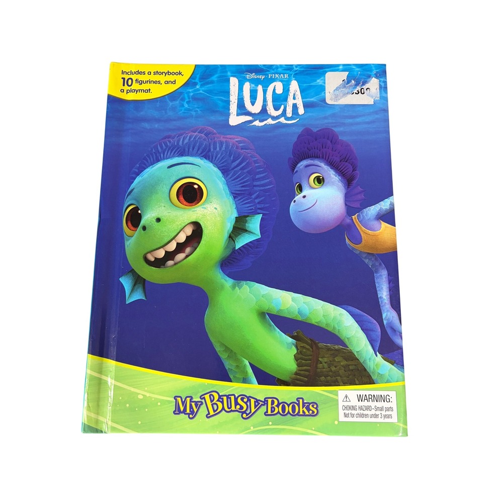 Disney Pixar Luca My Busy Books Storybook 8 Figurines and Playmat Set